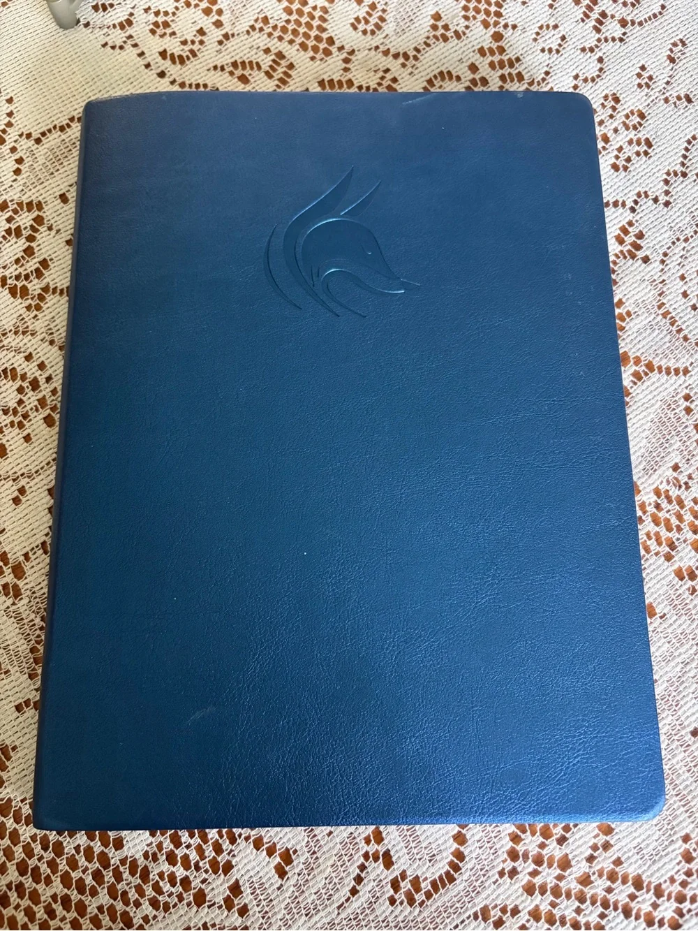 CleverFox Navy Leather-Style Planner Notebook - Classic Navy Home Office Planner